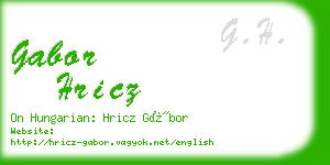 gabor hricz business card